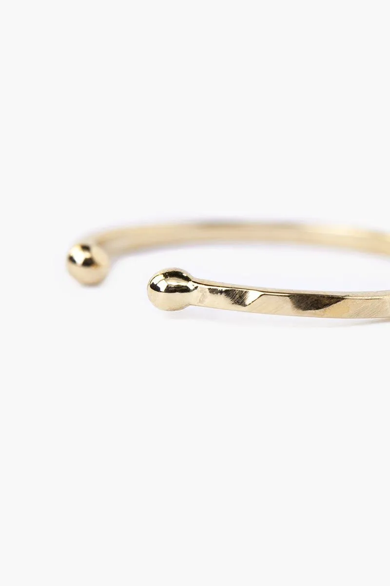 14k Hammered Toe Ring