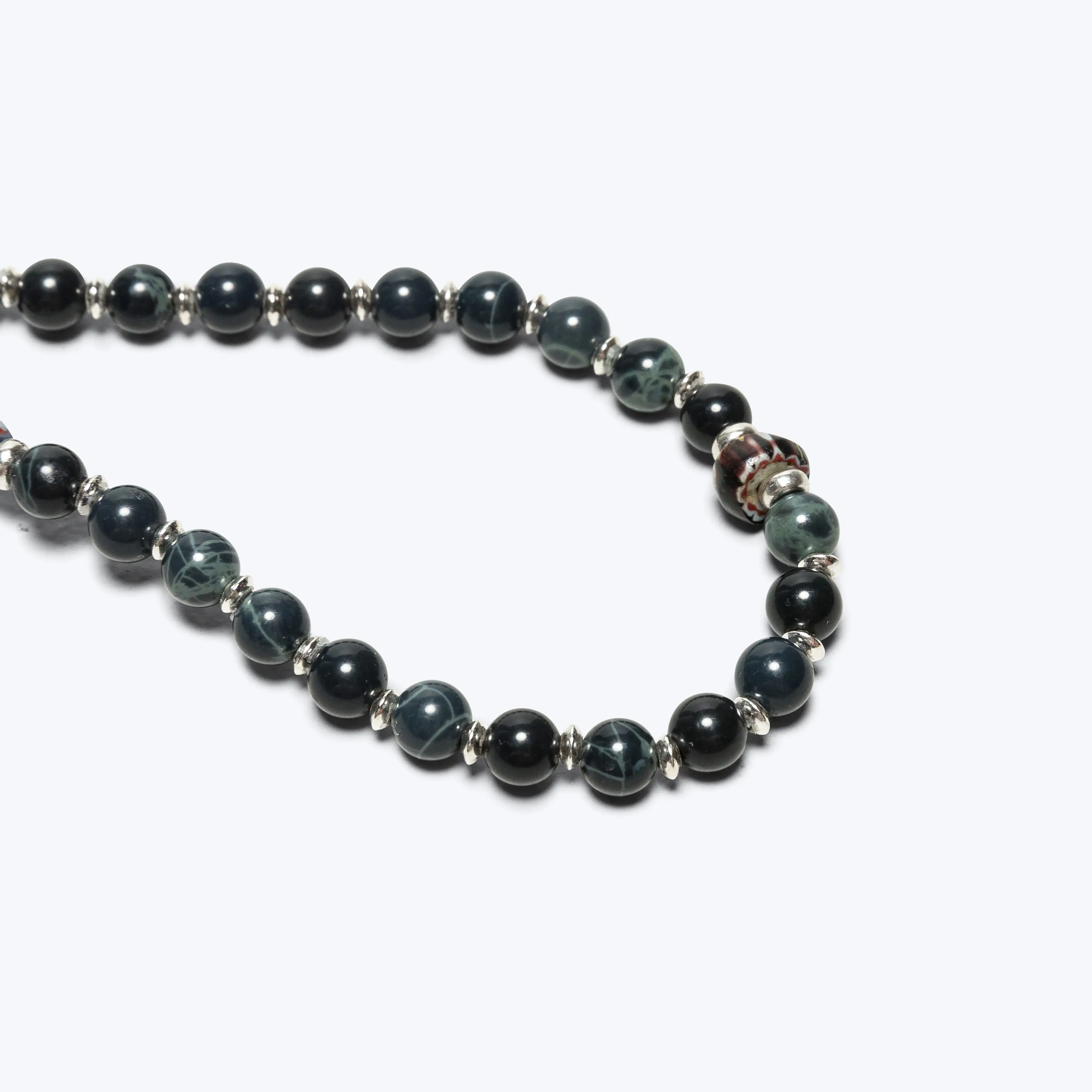 6mm Stone Bracelet - Spiderweb Obsidian