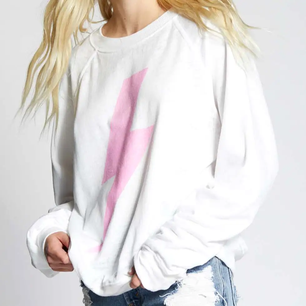 ACDC Pink Bolt Sweatshirt (White)