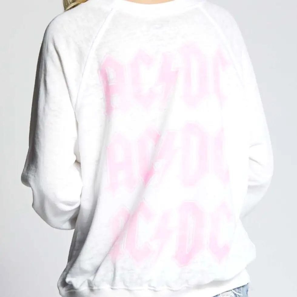 ACDC Pink Bolt Sweatshirt (White)