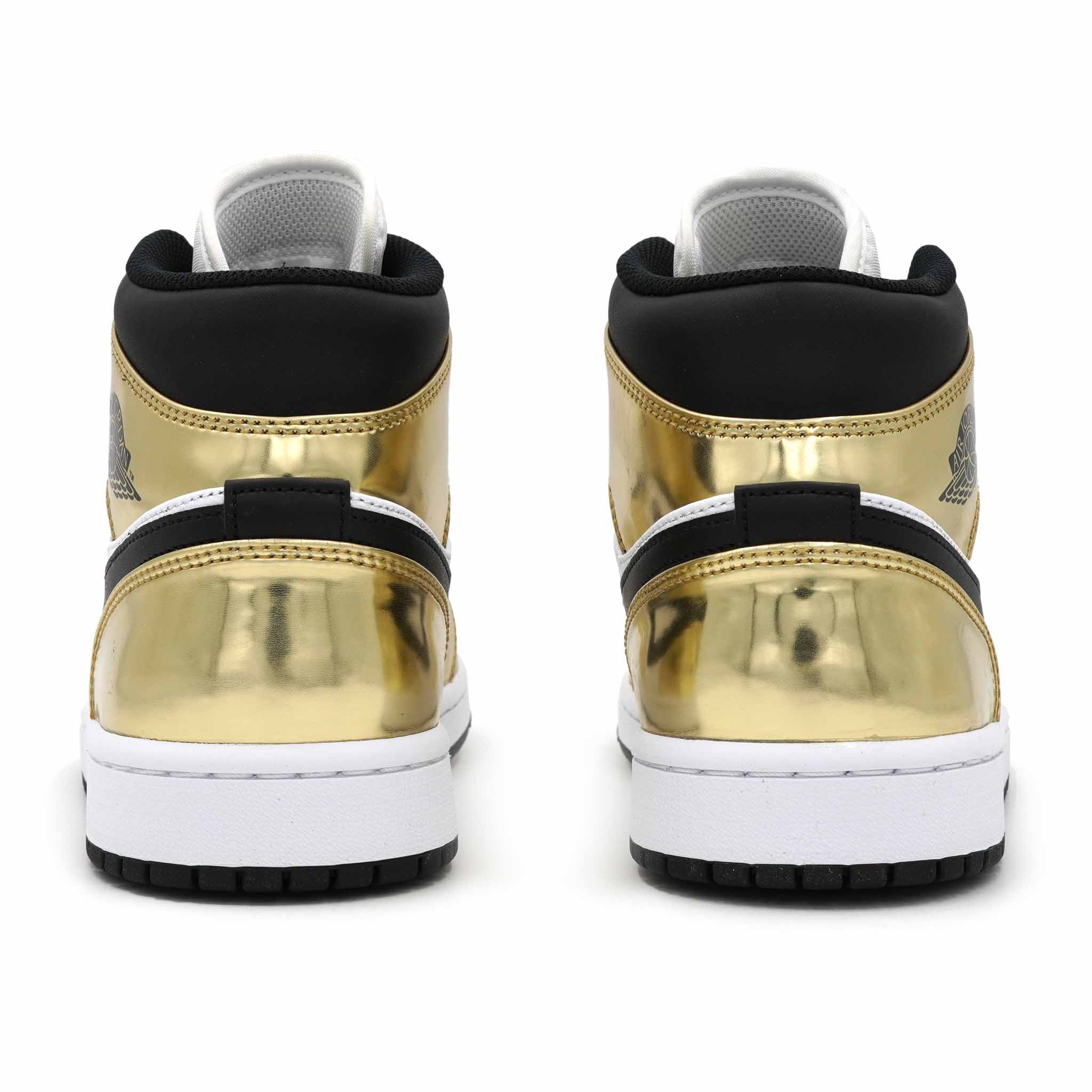 AIR JORDAN 1 MID METALLIC GOLD BLACK WHITE 2020