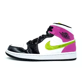 AIR JORDAN 1 MID WHITE BLACK CYBER PINK 2020