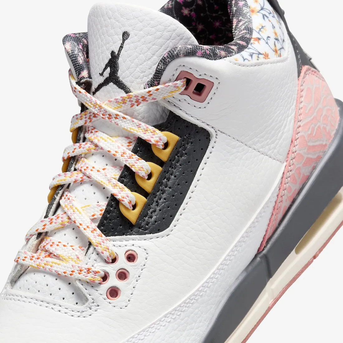 Air Jordan 3 Retro Vintage Floral White Anthracite Red Stardust Sail Saturn Gold 441140-100