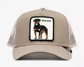 Baddest Boy 14x14 Trucker Mens Hat (Khaki/Black)