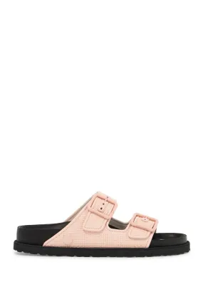 Birkenstock 1774 Arizona Raffia Slide   Pink