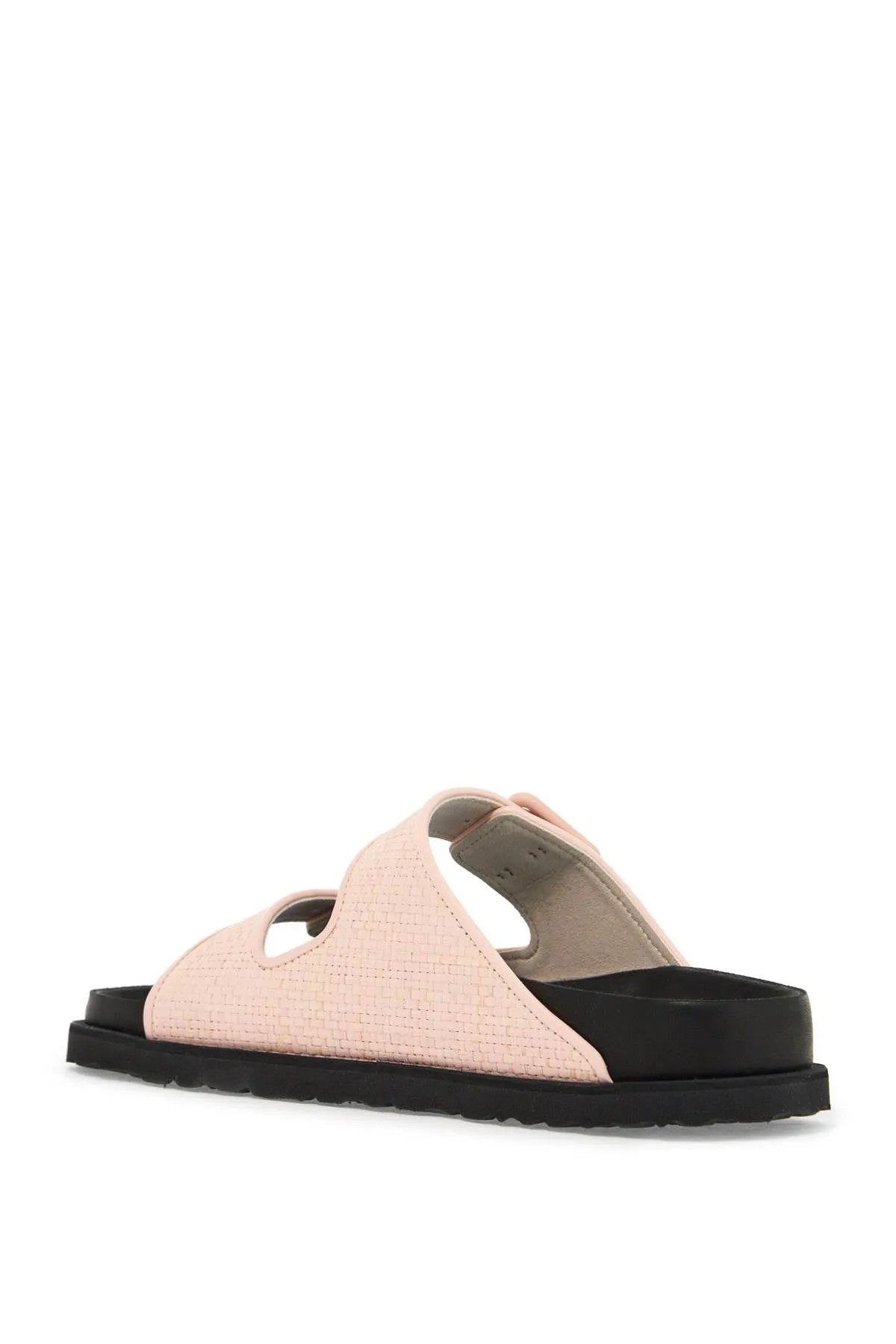 Birkenstock 1774 Arizona Raffia Slide   Pink