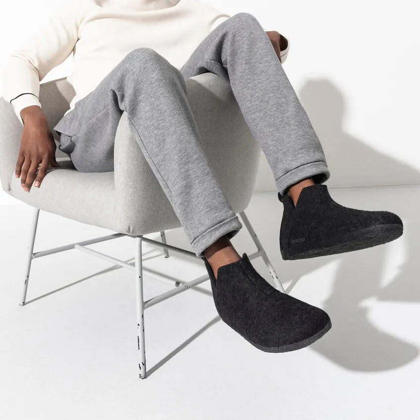 Birkenstock Andermatt Shearling Wool Felt Slipper in Anthracite