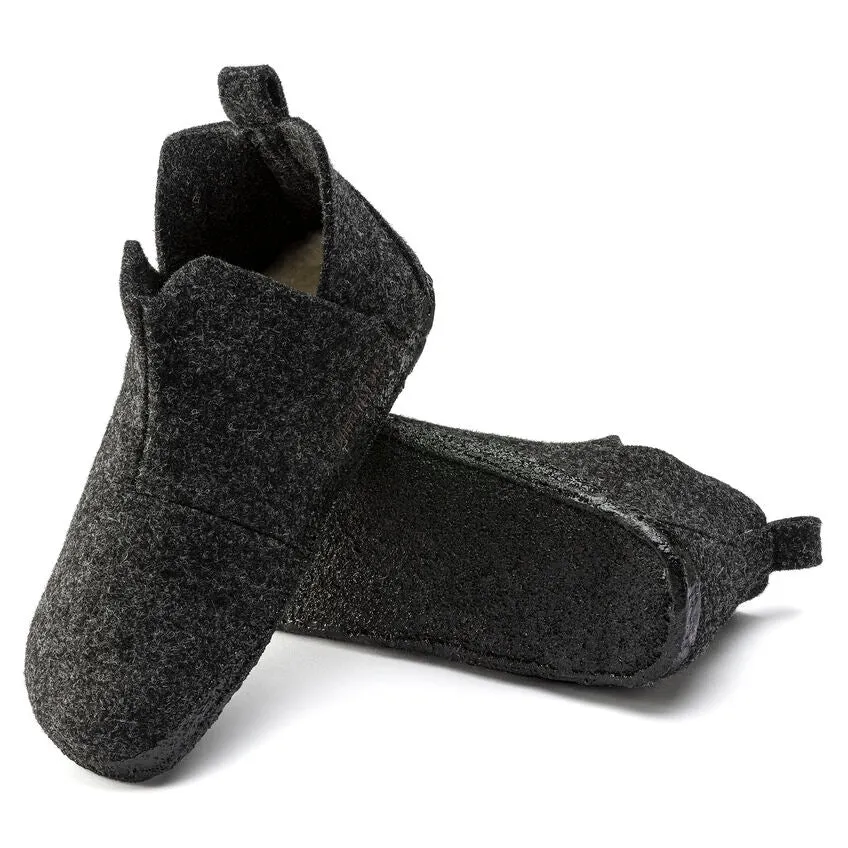 Birkenstock Andermatt Shearling Wool Felt Slipper in Anthracite