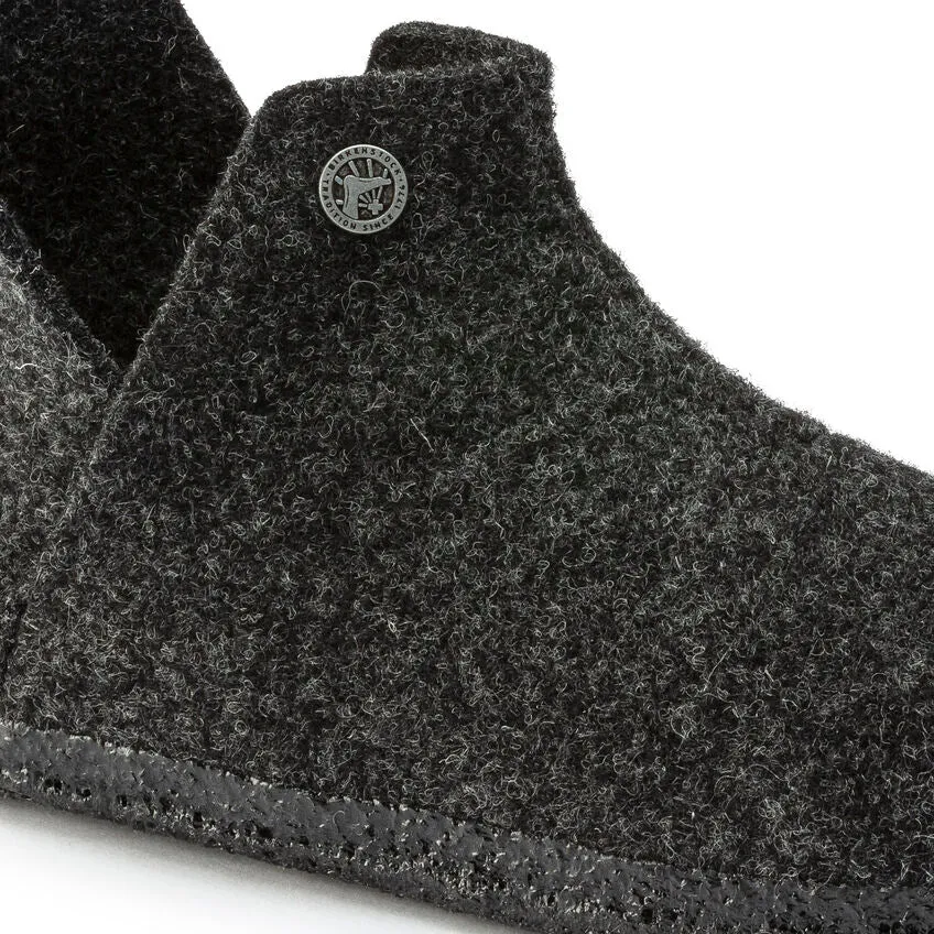 Birkenstock Andermatt Shearling Wool Felt Slipper in Anthracite