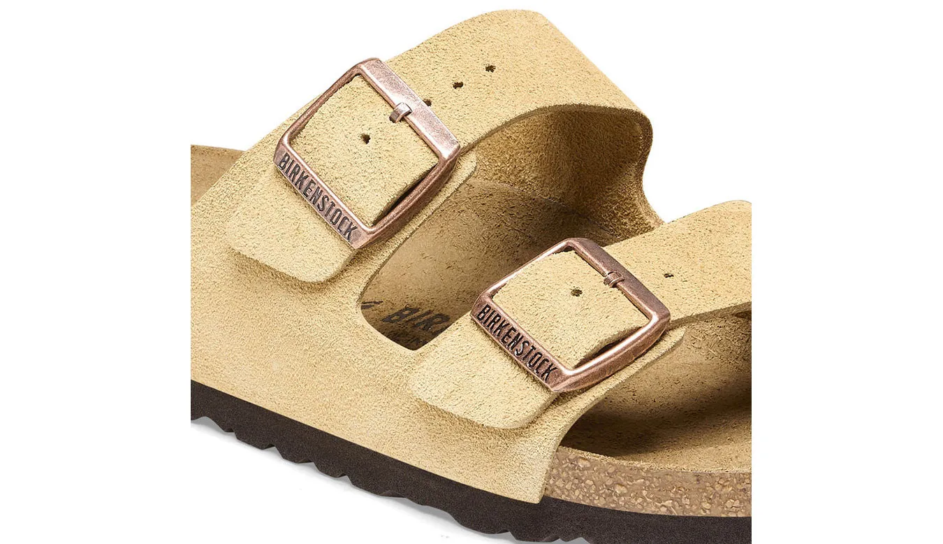 Birkenstock Arizona Suede Leather Latte Cream Regular Fit