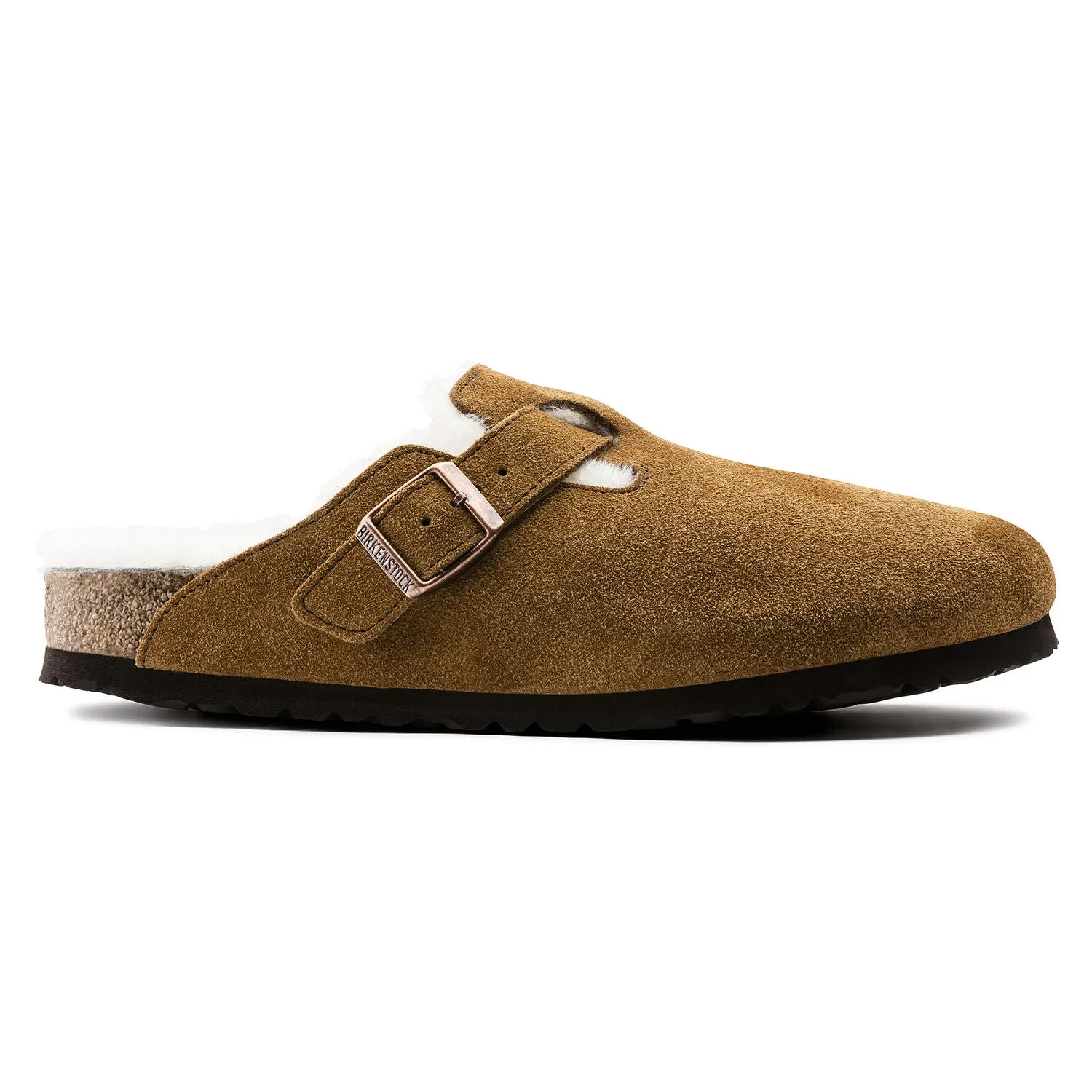 Birkenstock Boston Shearling Suede Leather Mink Women's