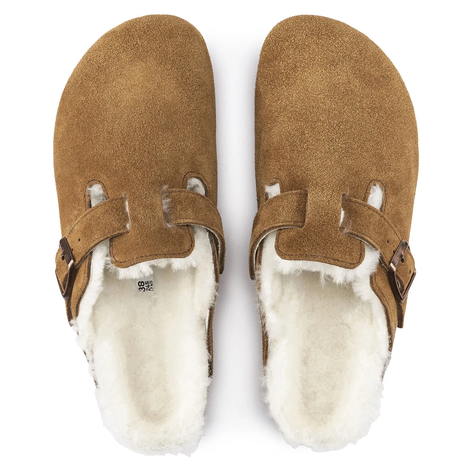 Birkenstock Boston Shearling Suede Leather Mink Women's