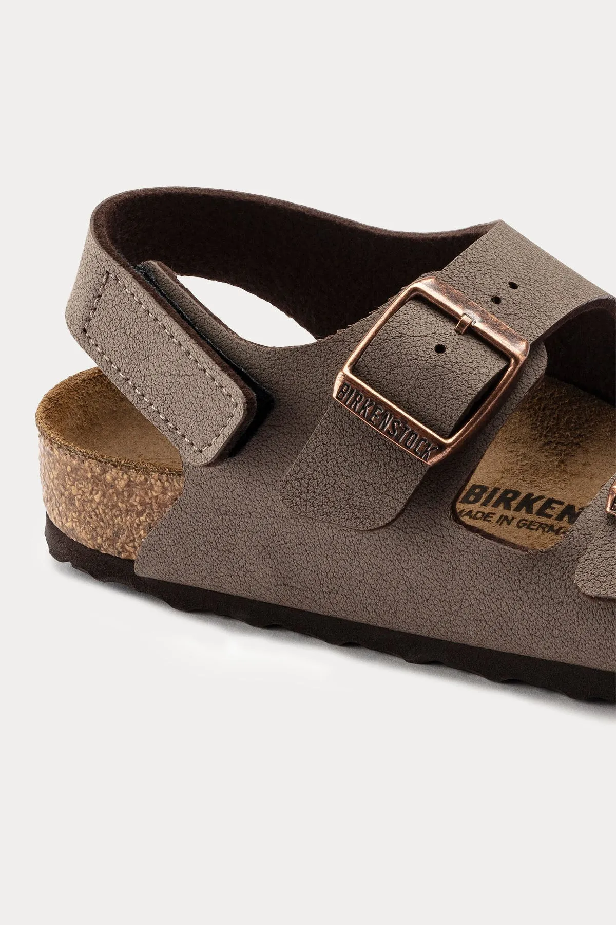 Birkenstock Kids Unisex ocuk Milano Doal Nubuk Deri ift Tokal Sandalet