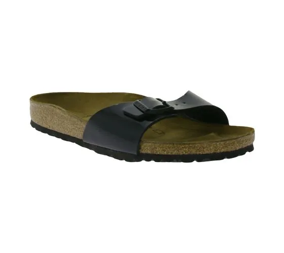 BIRKENSTOCK Madrid Pantoletten Made in Germany Sandale schmale Breite 0040303 Schwarz