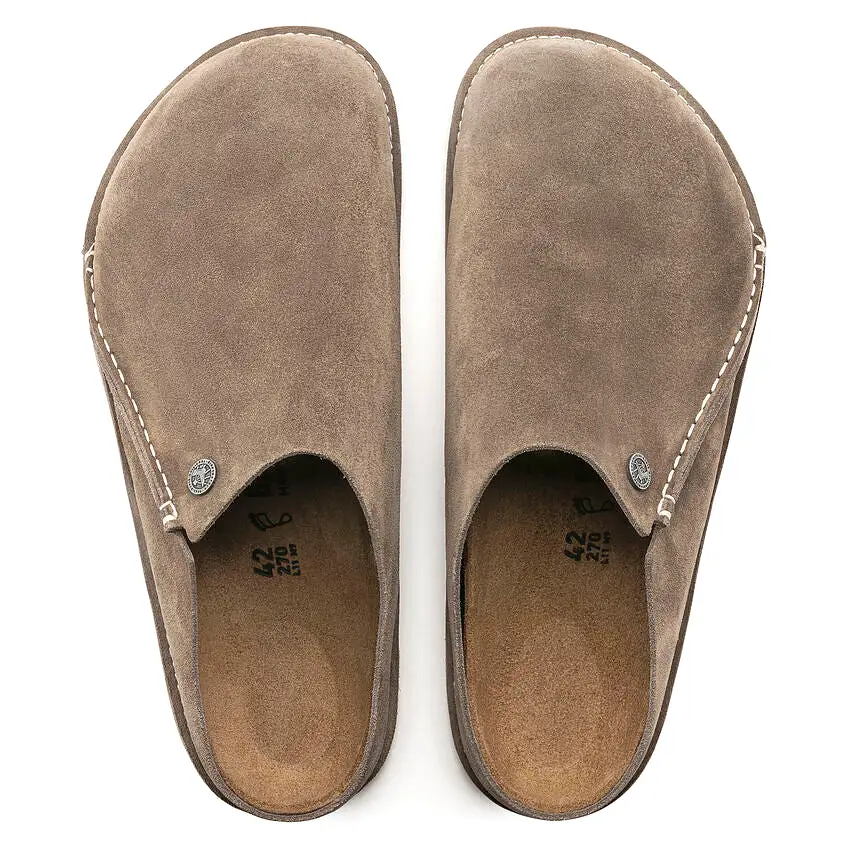 BIRKENSTOCK Men's Zermatt Premium Suede Leather (Gray Taupe - Wide Fit)