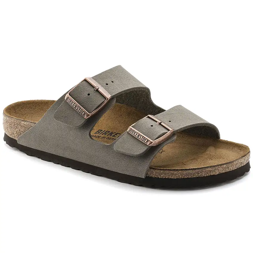 Birkenstock UNISEX Arizona Birkibuc (Stone - Narrrow Fit)