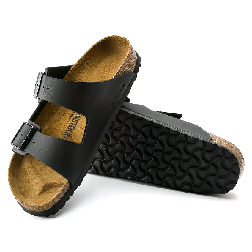 Birkenstock UNISEX Arizona Birko-Flor (Black - Wide Fit)