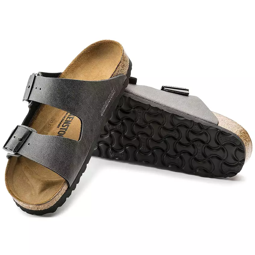 BIRKENSTOCK UNISEX Arizona Birko-Flor (Pull Up Anthracite)