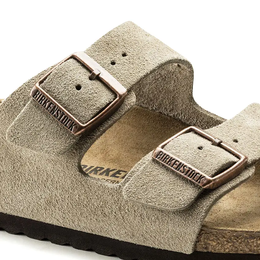 Birkenstock UNISEX Arizona Suede Leather (Taupe - Wide Fit)