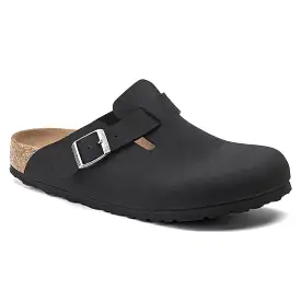 Birkenstock UNISEX Boston Vegan Birkibuc (Black - Wide Fit)