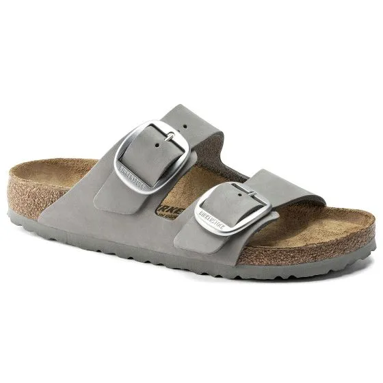 Birkenstock Womens Arizona Big Buckle Dove Gray Sandals - Regular Fit