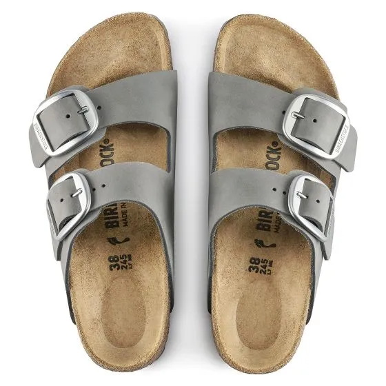 Birkenstock Womens Arizona Big Buckle Dove Gray Sandals - Regular Fit