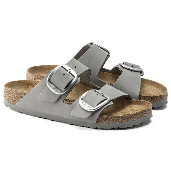 Birkenstock Womens Arizona Big Buckle Dove Gray Sandals - Regular Fit