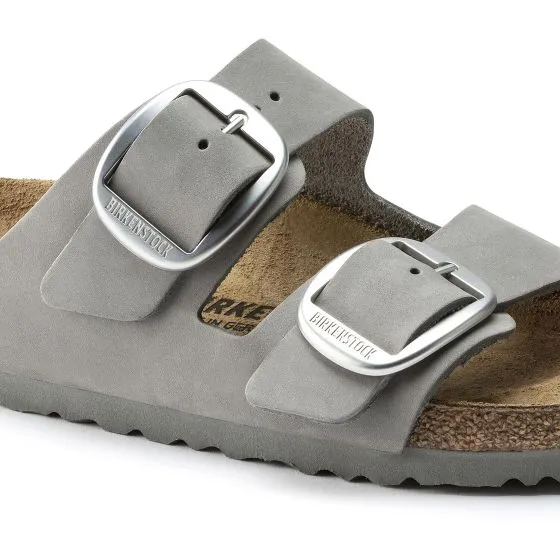 Birkenstock Womens Arizona Big Buckle Dove Gray Sandals - Regular Fit