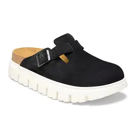 Birkenstock Women's Boston Chunky Suede Leather (Black - Narrow Fit)