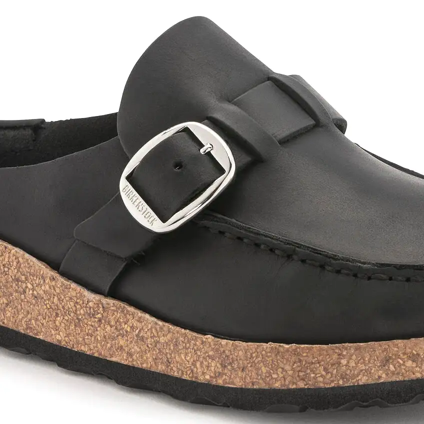 Birkenstock Women's Buckley Oiled Leather (Black - Narrow Fit)