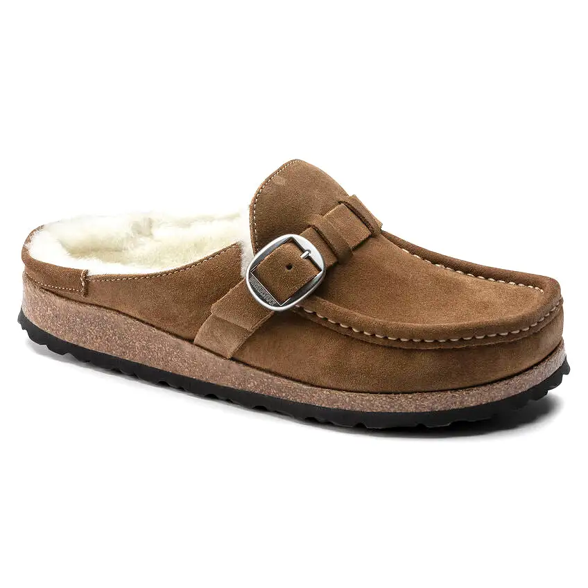 Birkenstock Women's Buckley Shearling Suede Leather (Tea - Narrow Fit)