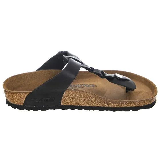 Birkenstock Womens Gizeh Braided Black Sandals - Narrow Fit