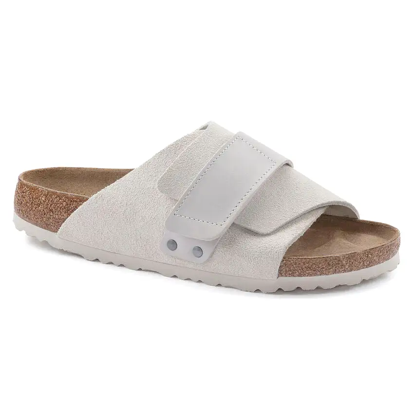 BIRKENSTOCK Women's Kyoto Nubuck/Suede Leather (Antique White - Narrow Fit)