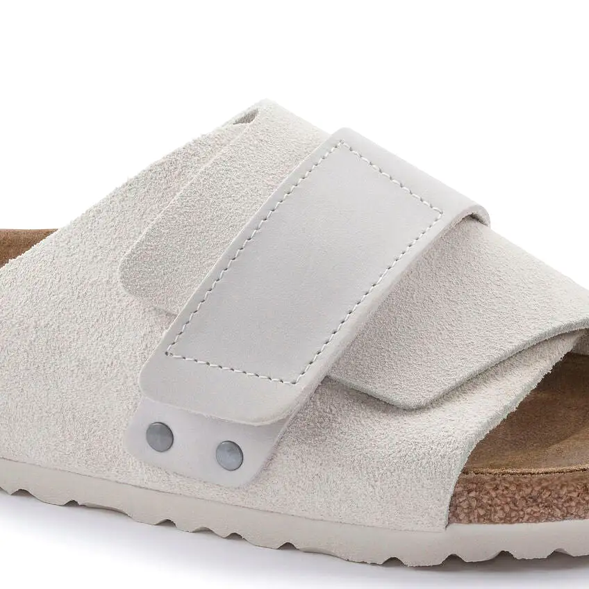 BIRKENSTOCK Women's Kyoto Nubuck/Suede Leather (Antique White - Narrow Fit)