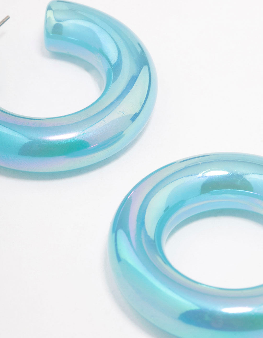 Blue Medium Hoop Earrings