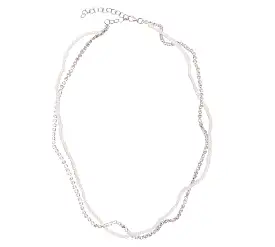 Bollywood Clear & Pearls Necklace