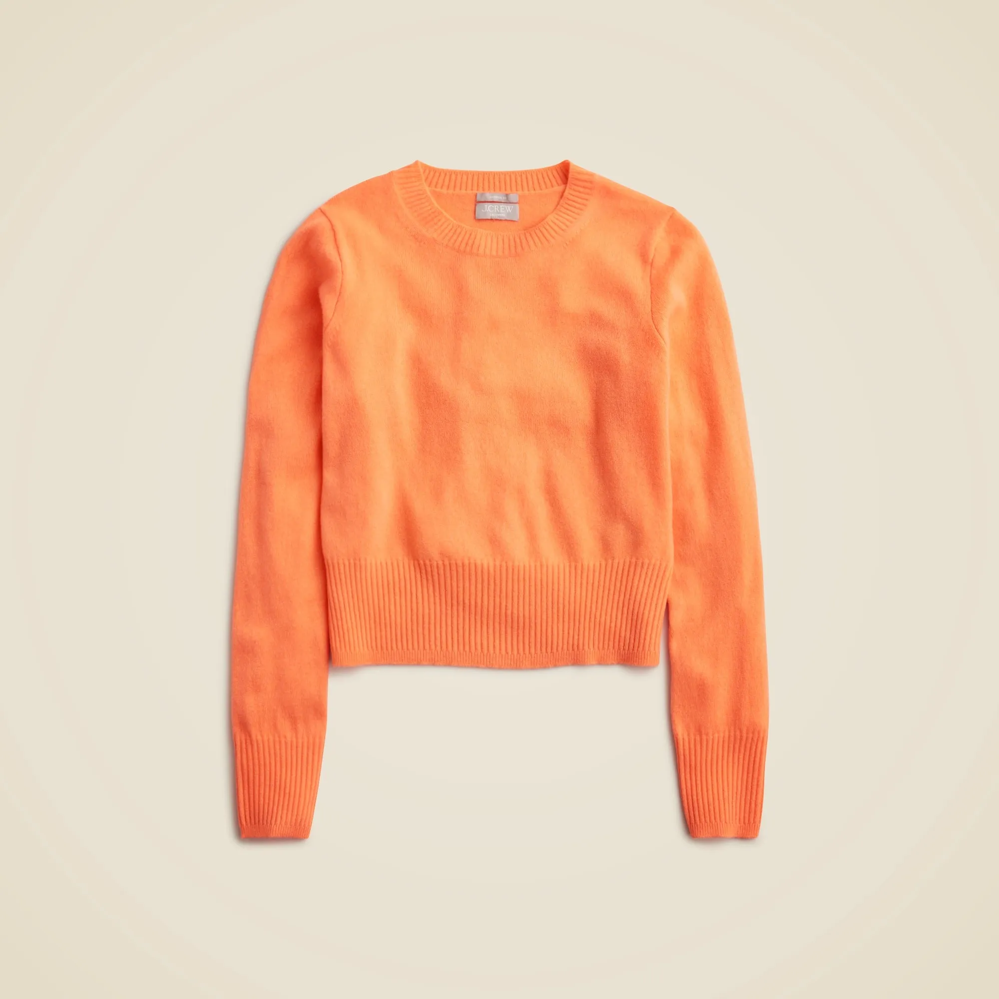 Cashmere shrunken crewneck sweater