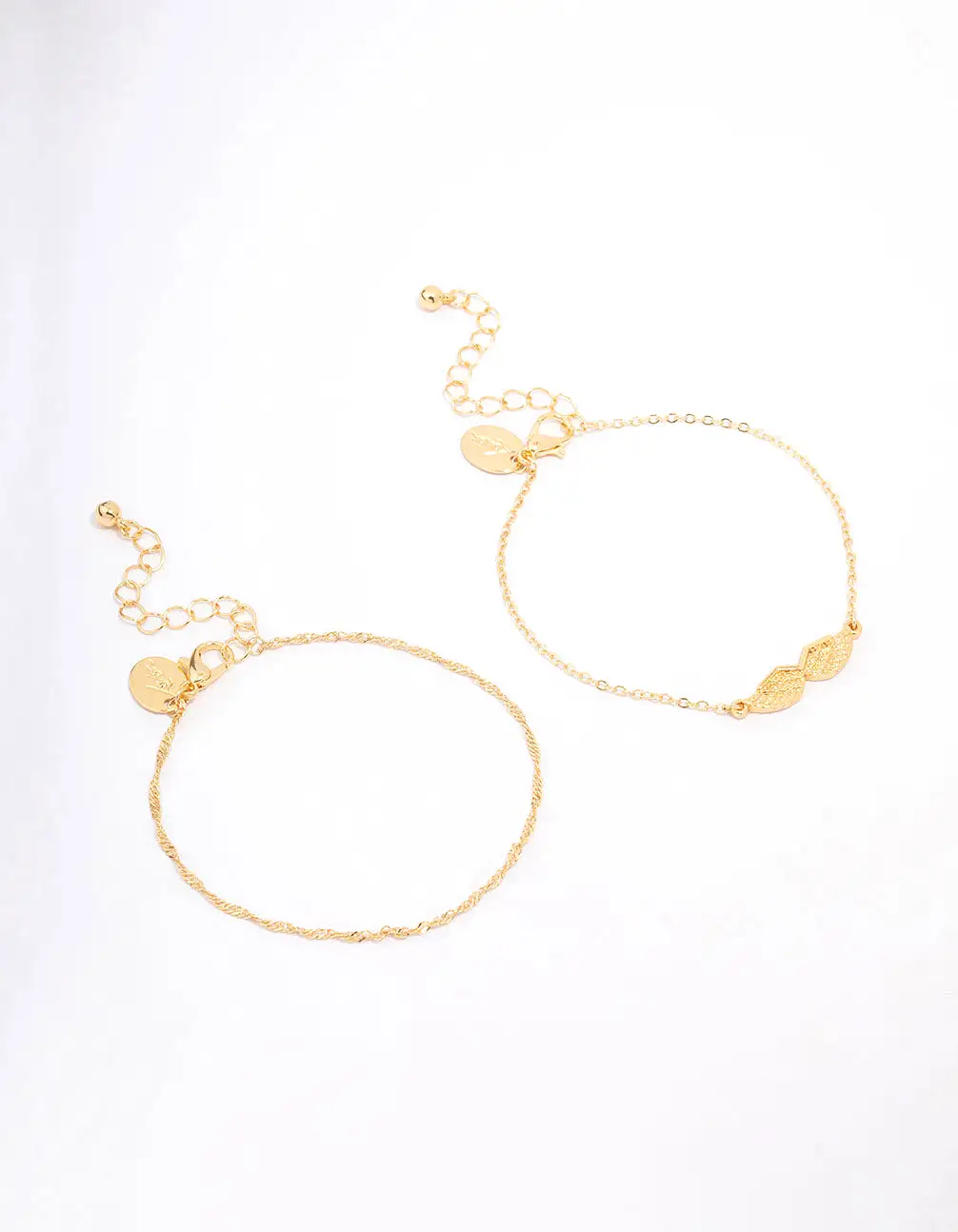 Gold Plated Angel Wine Chain Bracelet Pack