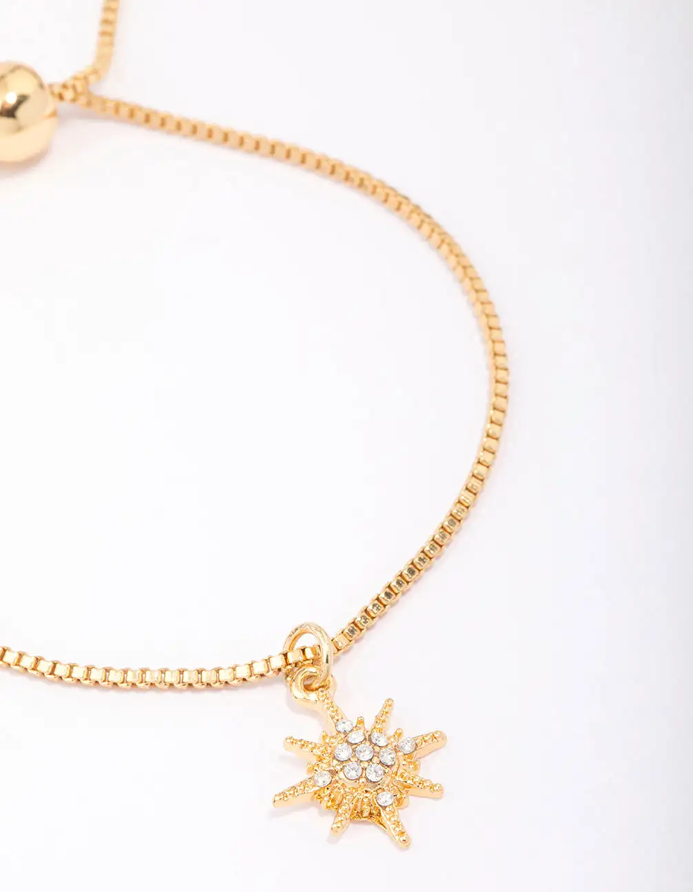 Gold Plated Cubic Zirconia Star Toggle Bracelet