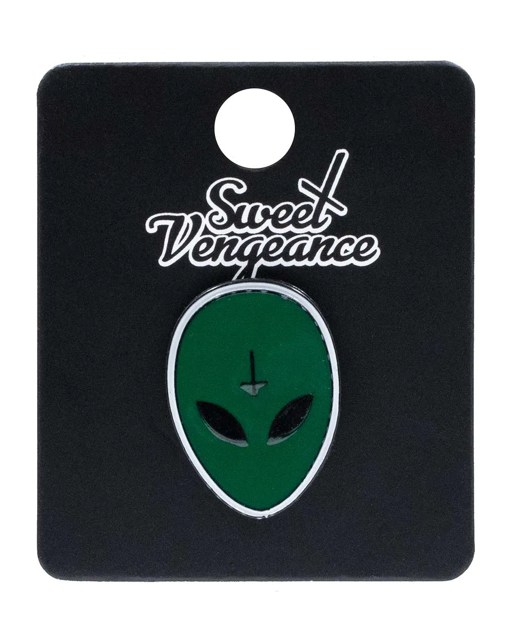 Green Alien Enamel Pin