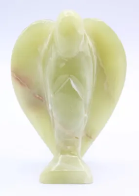 Green Onyx Angel Carving