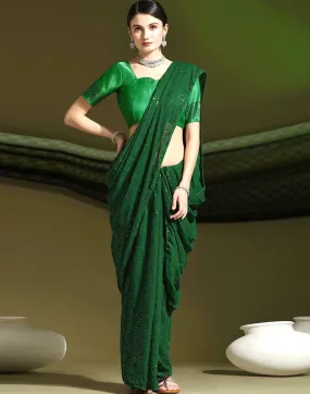 Green Sequence Saree