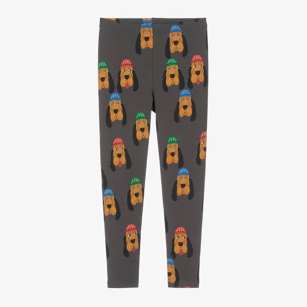 Grey Organic Cotton Hound Dog Leggings