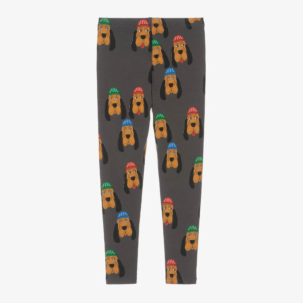 Grey Organic Cotton Hound Dog Leggings