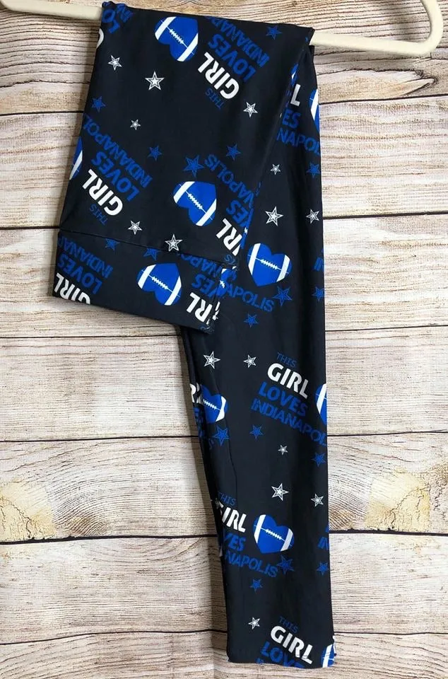 Indianapolis Football Team Print Soft Leggings