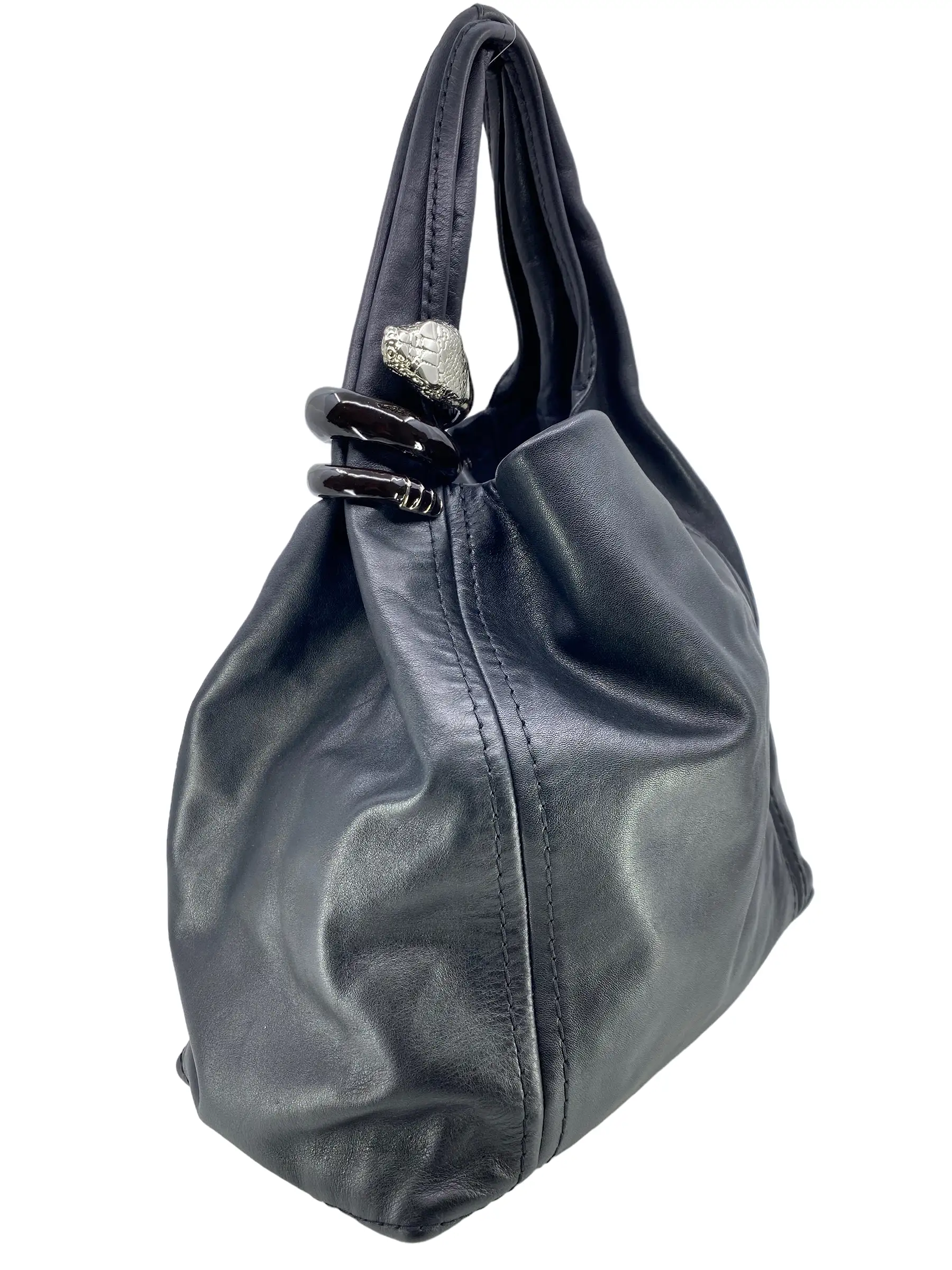 Jimmy Choo Saba Slouch Hobo with Coiled Snake Bracelet