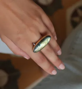 Labradorite ring