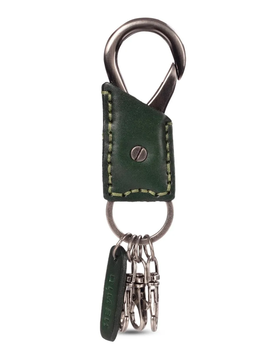 Leather Green Keychain