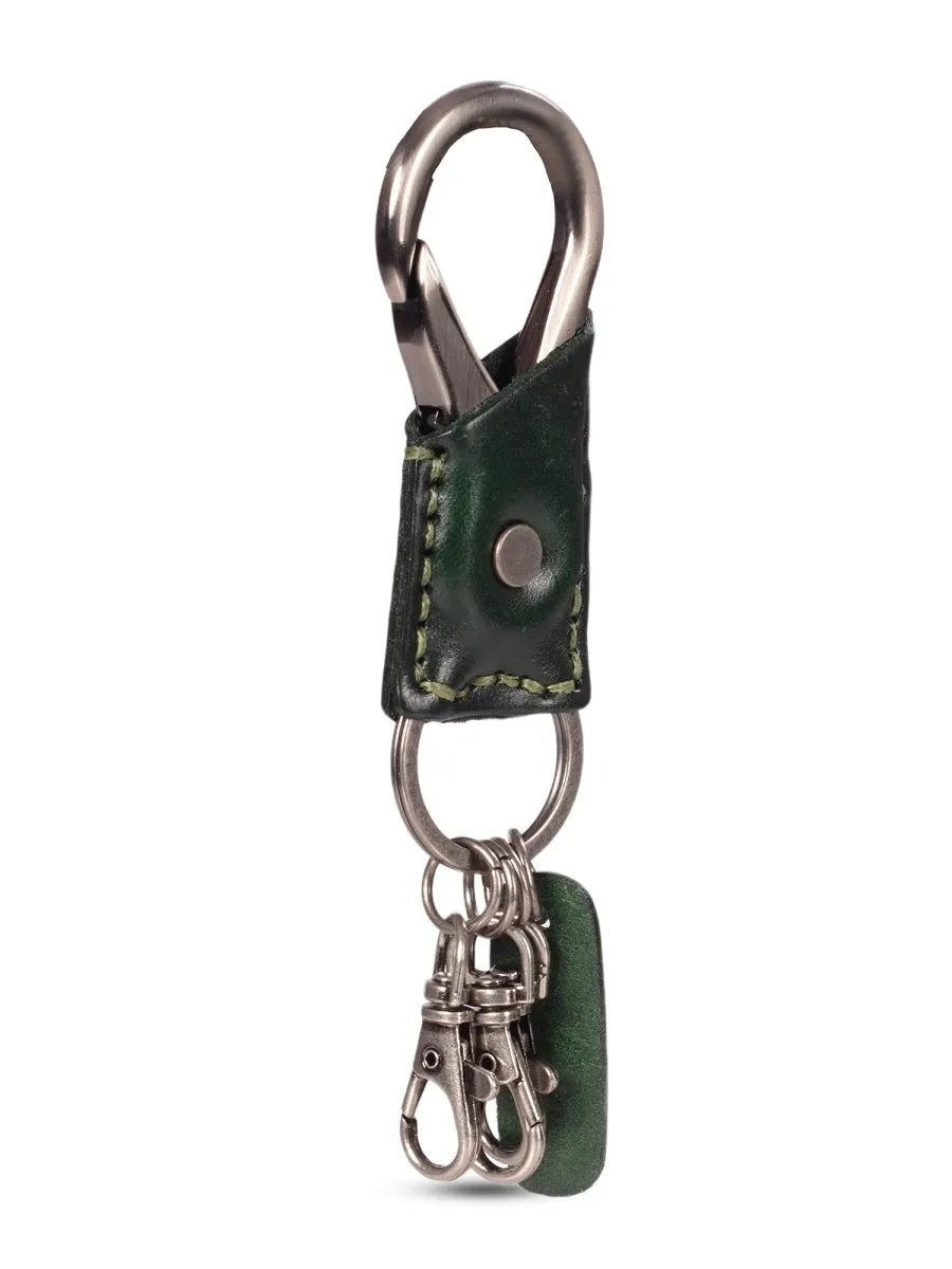 Leather Green Keychain