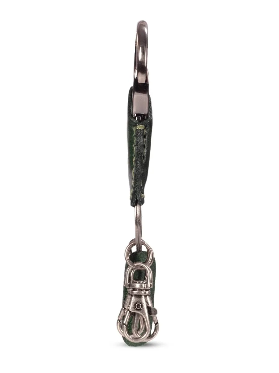 Leather Green Keychain